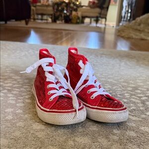 Balera Red and White Kids Sneakers